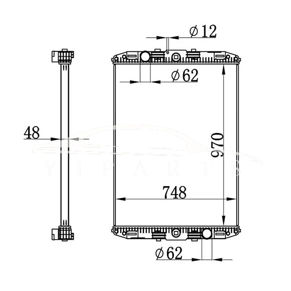 DAF F95 RADIATOR 0076449 1288560 NISSENS 614190