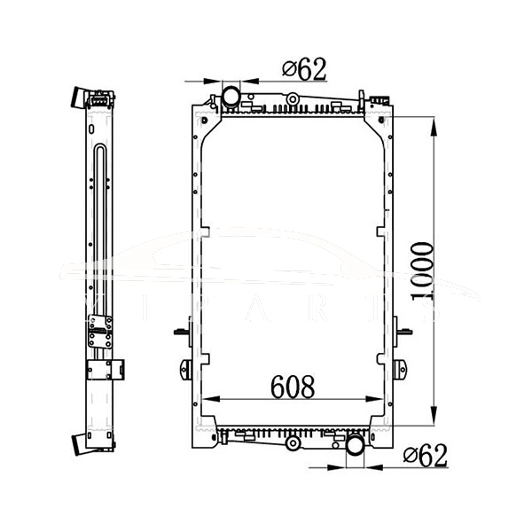 DAF F85 RADIATOR 1628623 1432145 NISSENS 61446A