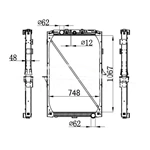 DAF XF105 RADIATOR 1739550 1674136 NISSENS 61447
