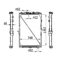 DAF XF105 RADIATOR 1739550 1674136 NISSENS 61447