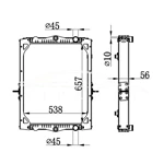DAF LF45 RADIATOR 1405176 1405413 1407725 NISSENS 61443A