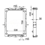 DAF LF55 RADIATOR 1403169 1407723 NISSENS 61444A