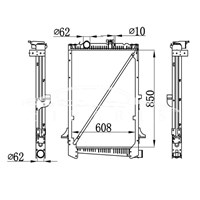 DAF CF65 RADIATOR 1434916 1627416 NISSENS 61441A