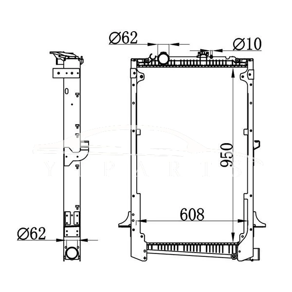DAF CF85 RADIATOR 1434917 1627415 NISSENS 61442A