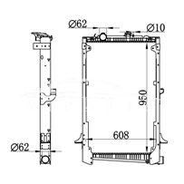 DAF CF85 RADIATOR 1434917 1627415 NISSENS 61442A