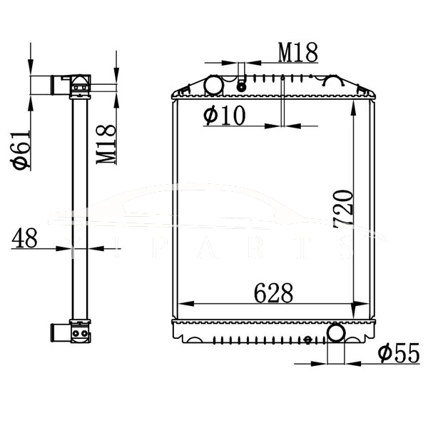 HINO NEGM P11G MT RADIATOR