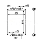 MERCEDES-BENZ KASSBOHRER RADIATOR 835.117.80.00 NISSENS 69600A