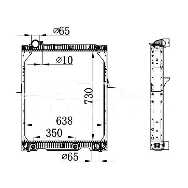 MERCEDES-BENZ NG90 RADIATOR 652.501.44.01