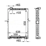 MERCEDES-BENZ NG90 RADIATOR AT 652.501.49.01 652.501.67.01 NISSENS 62657A