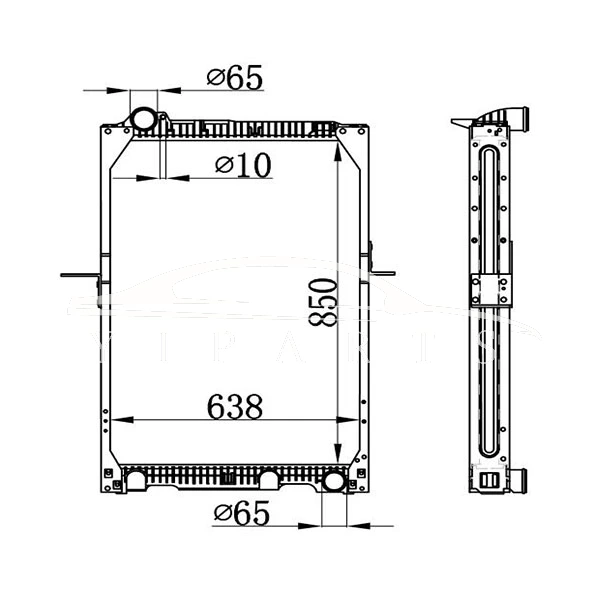 MERCEDES-BENZ NG90 RADIATOR MT 652.501.49.01 652.501.67.01