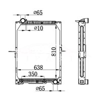 MERCEDES-BENZ NG90 RADIATOR AT 652.501.16.01 NISSENS 62646A