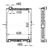 MERCEDES-BENZ NG90 RADIATOR MT 652.501.16.01 NISSENS 62524A