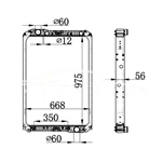 MERCEDES-BENZ NG90 RADIATOR AT 940.500.07.03 940.500.06.03 NISSENS 62571A