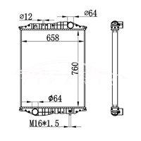 MERCEDES-BENZ KASSBOHRER' C457 RADIATOR MT 835.118.82.85 NISSENS 69602A