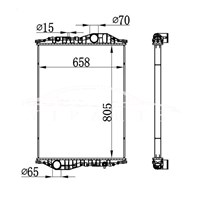 MERCEDES-BENZ KASSBOHRER' C457 RADIATOR MT 81061016451 NISSENS 696090