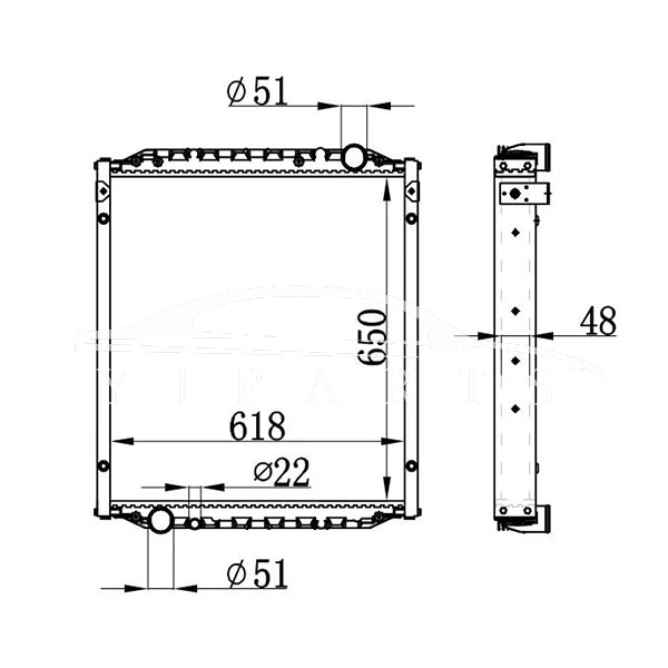 MAN L 2000 MT RADIATOR 81.06101.6466 672200