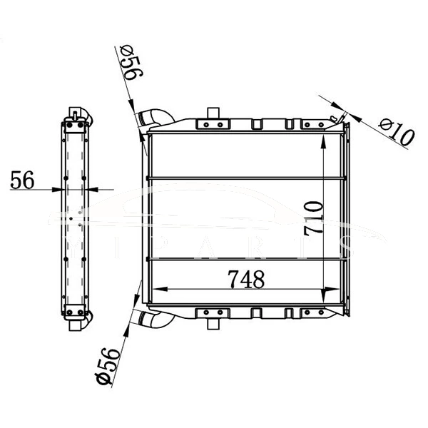 SCANIA MT RADIATOR 1100630 NISSENS 64070