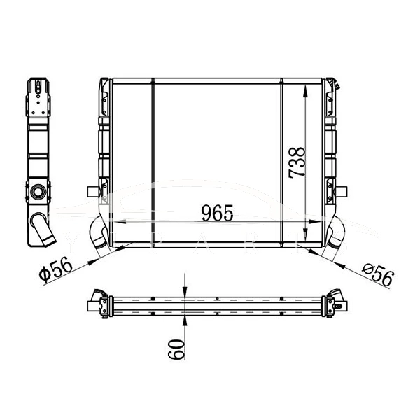 SCANIA MT RADIATOR 1100631 310081 NISSENS 64072