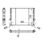 SCANIA MT RADIATOR 1100631 310081 NISSENS 64072