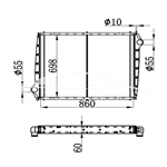 SCANIA MT RADIATOR 1356371 1516491 NISSENS 64068A