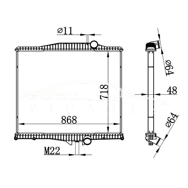 VOLVO MT RADIATOR 1010801 1003499 1003617