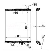 VOLVO FH13 MT RADIATOR 22374729