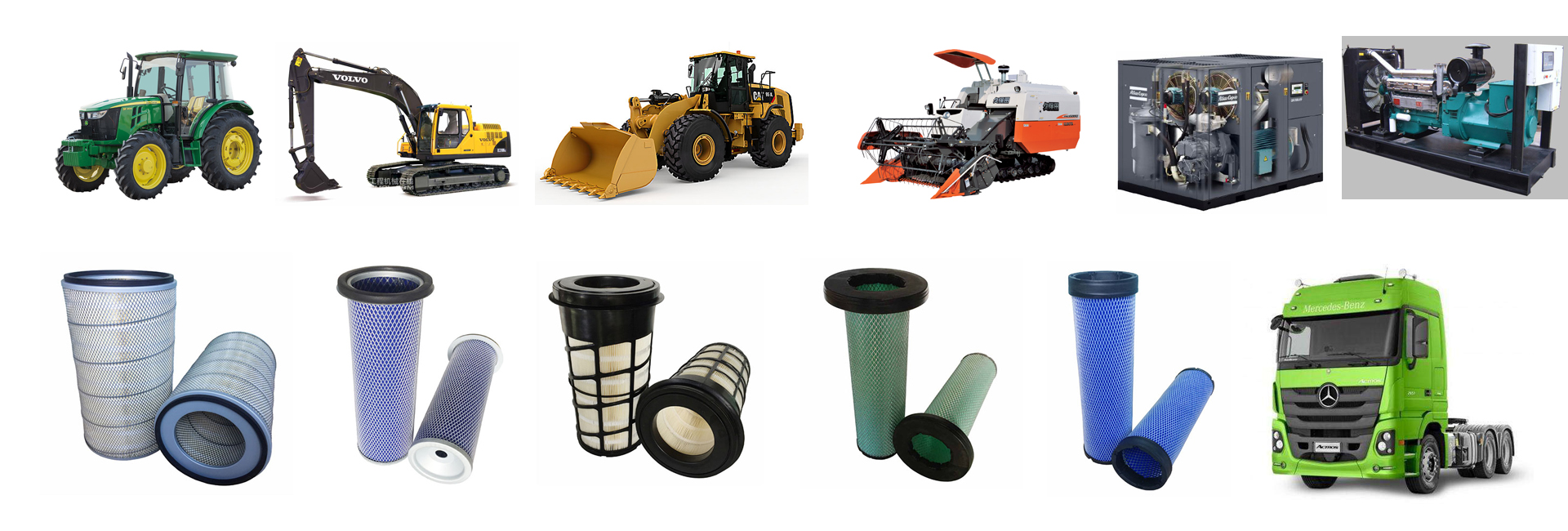 YIP AIR FILTERS  FOR EXCAVATOR, FORKLIFT BUS , TRUCKS